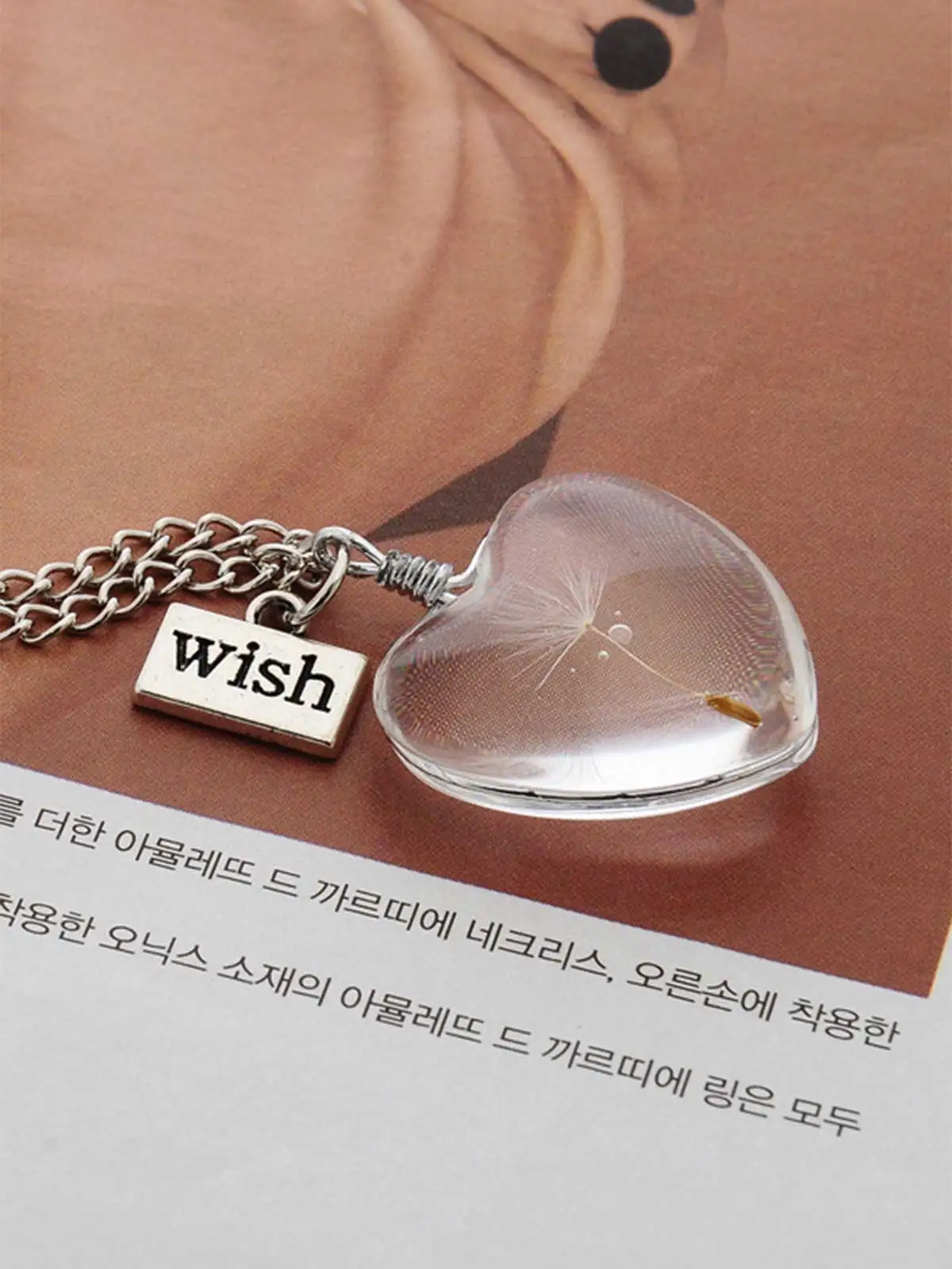 

Heart Dandelion Wish Pendant Crystal Necklace Vintage Rune Necklaces For Women Stainless Steel Jewerly Pendant Amulet Talisman
