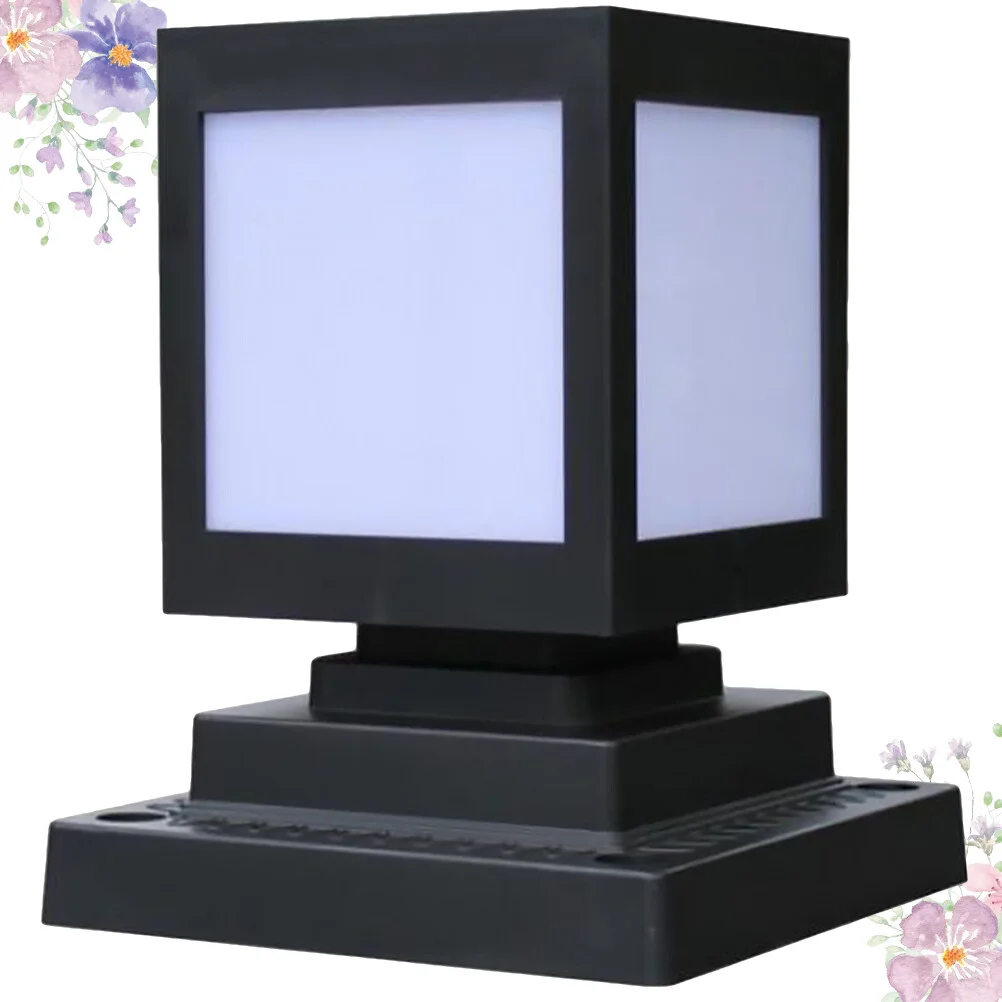 

Solar Powered Post Lights Decorative Water- Resistant Pillar Light Solar Powered Outdoor Fence Light Landscape Lamp for Patio