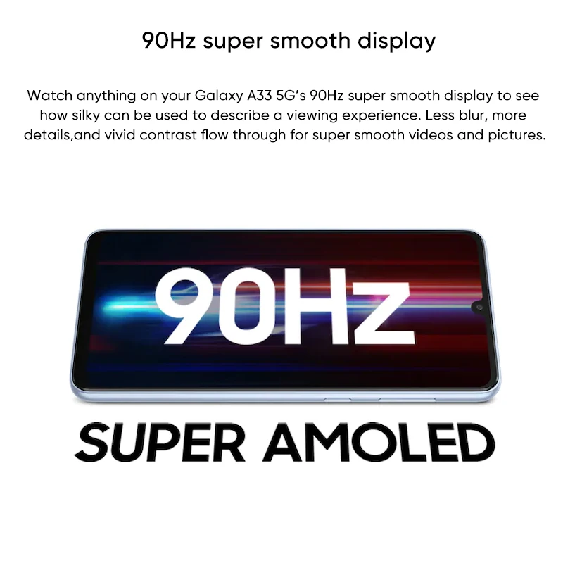 Original New Samsung Galaxy A33 5G Smartphone 90Hz Super AMOLED Display Exynos 1280 Octa-core 5000mAh 25W Fast Charging Phone
