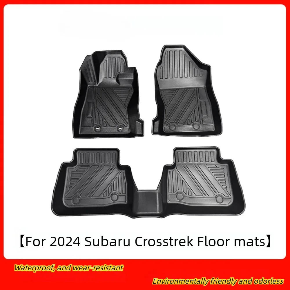 Фото Резиновые коврики для автомобиля Subaru Crosstrek 2024 (LHD), изготовленные из материала TPE, водонепроницаемые, износостойкие и без запаха. №3