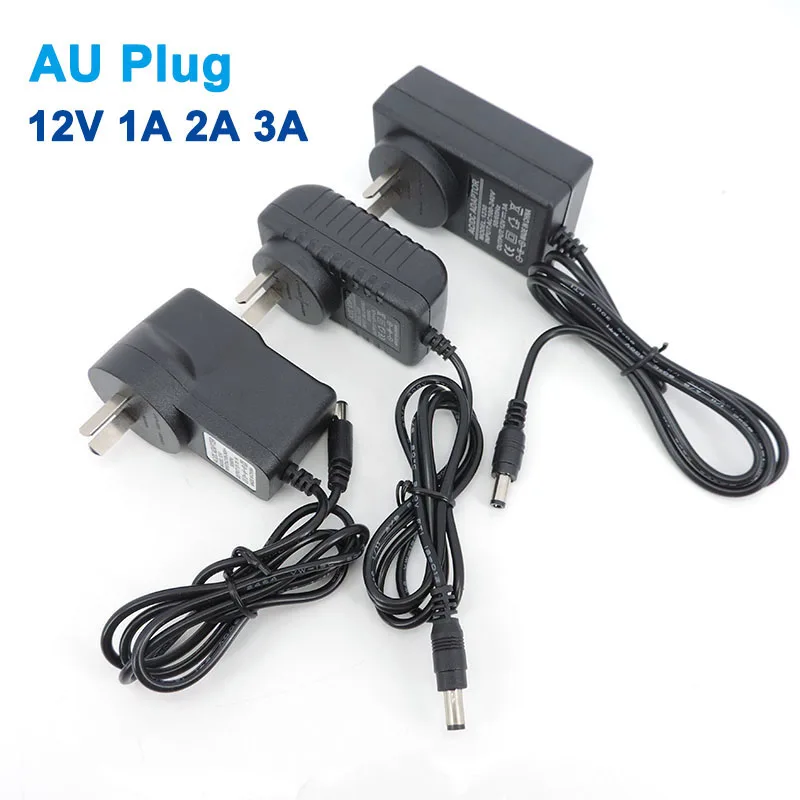 AU NZ Plug AC 220V to Transformer Australia DC 12V 1A 2A 3A 2000ma 3000ma Блок питания Адаптер зарядного