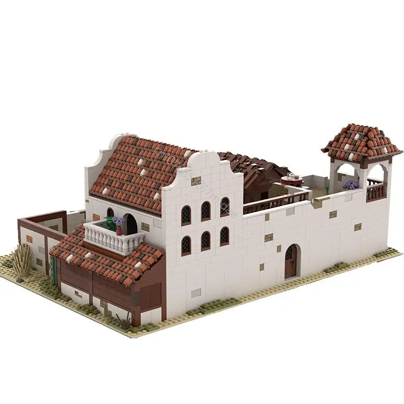 НОВЫЙ 3583 шт. горячая распродажа вид на улицу Moc модульная мексиканская вилла Old Town