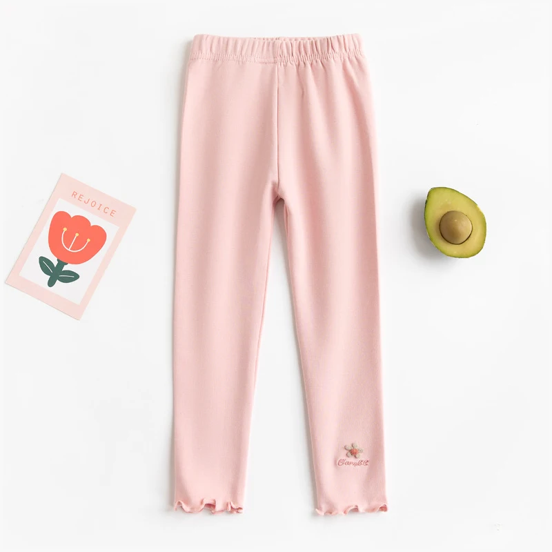 Soft Cotton Stretch Spring Autumn 2023 New School Children Leggings Floral Little Girl Pants Casual Trousers Kids Wear For 3-10Y enlarge