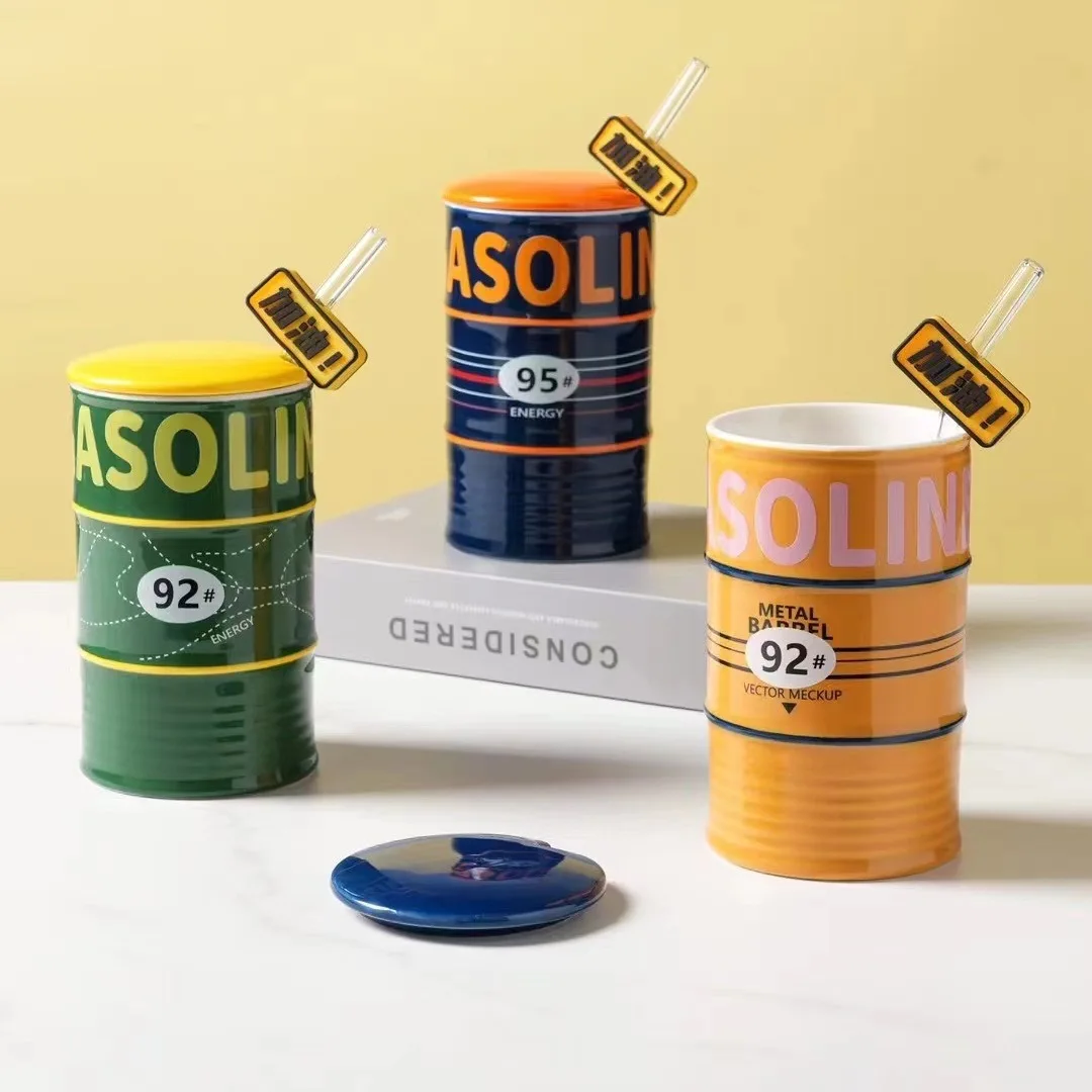 

Популярный новый продукт, креативная кружка-ведро для масла, керамическая Персонализированная кружка для воды из соломы, новая необычная к...