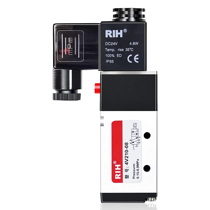 

2PCS-1/4"2 Position 5 Way 12V/24V/110V/220V Solenoid Valve 4V210-08