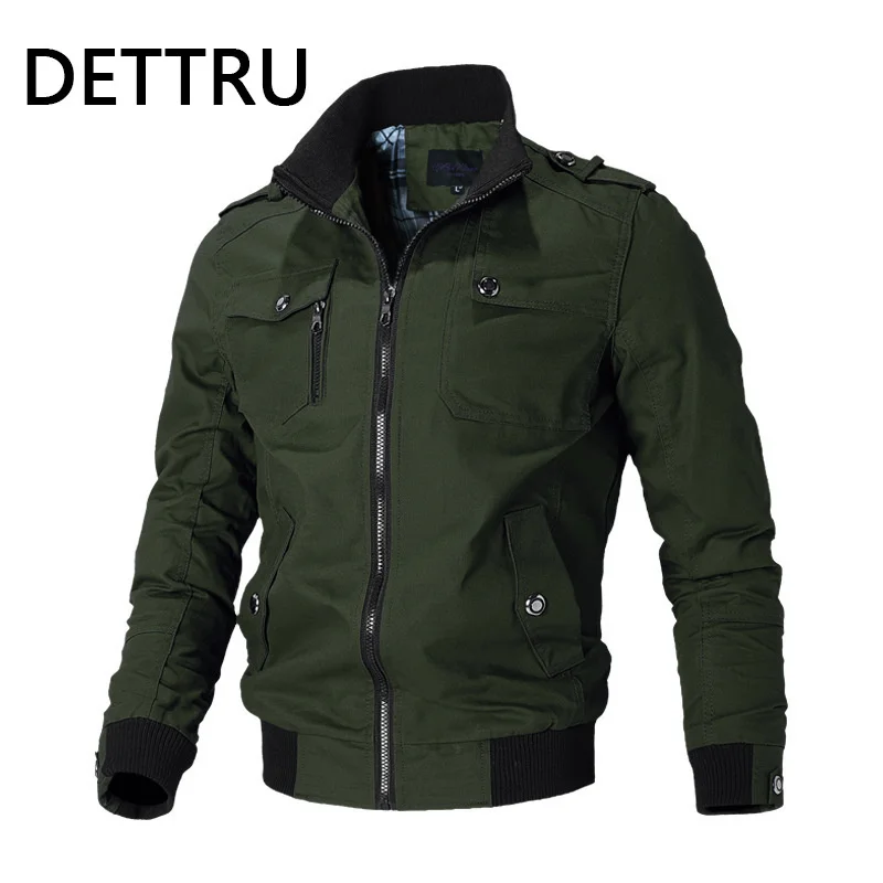 

Bomber Jacket Men Casual Windbreaker Jacket Coat Men Spring Autumn New Hot Outwear Stand Slim Military Jacket Mens Fashion
