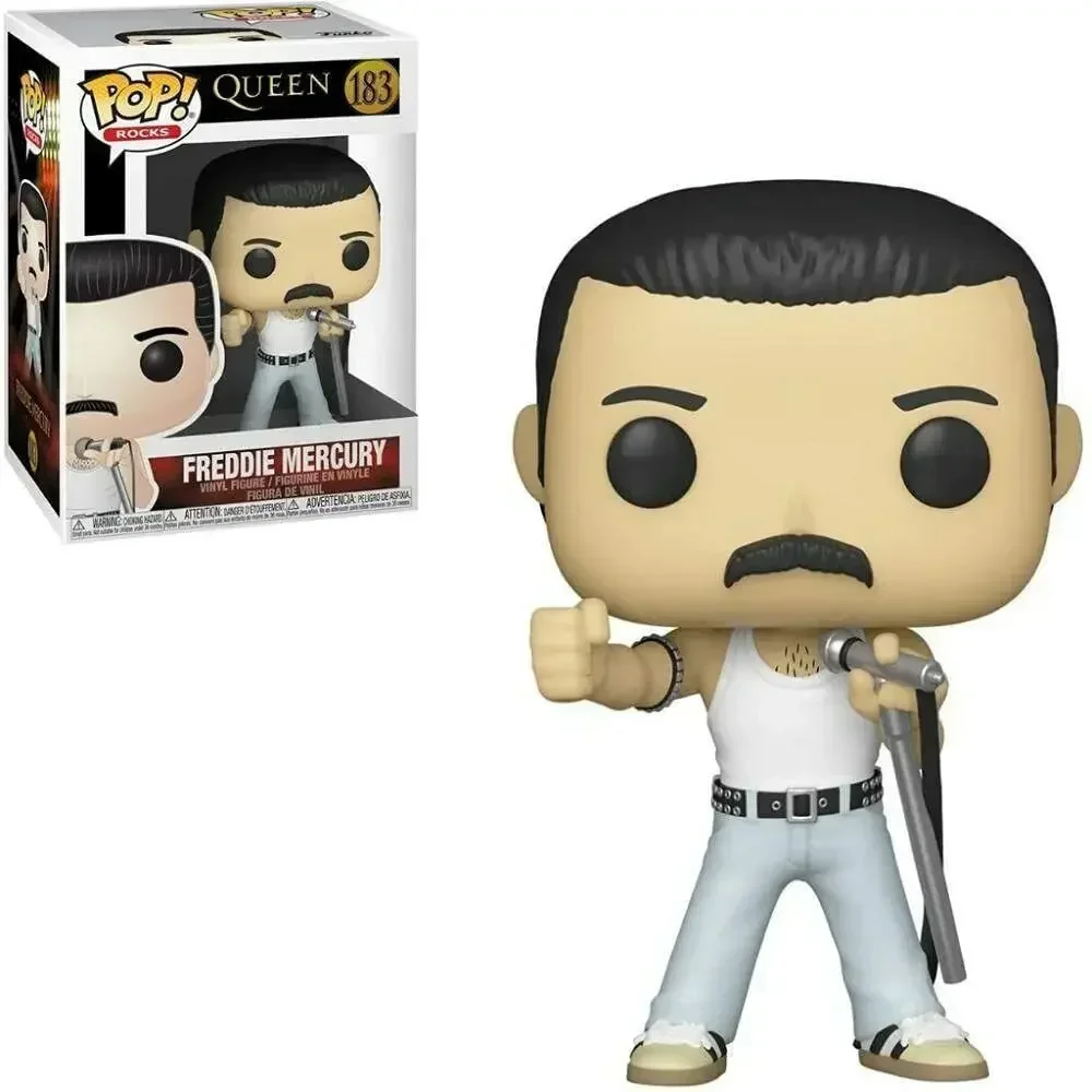 Фото Новое поступление Funko Pop Rocks Queen Freddie Mercury # 184 # 183 #   97 #   Фредди Меркьюри ПВХ Виниловые Фигурки Коллекция Модели Игрушки Подарок №2