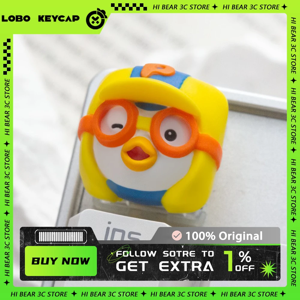 LOBO маленький пингвин Pororo колпачок для клавиш ручной работы из смолы колпачки