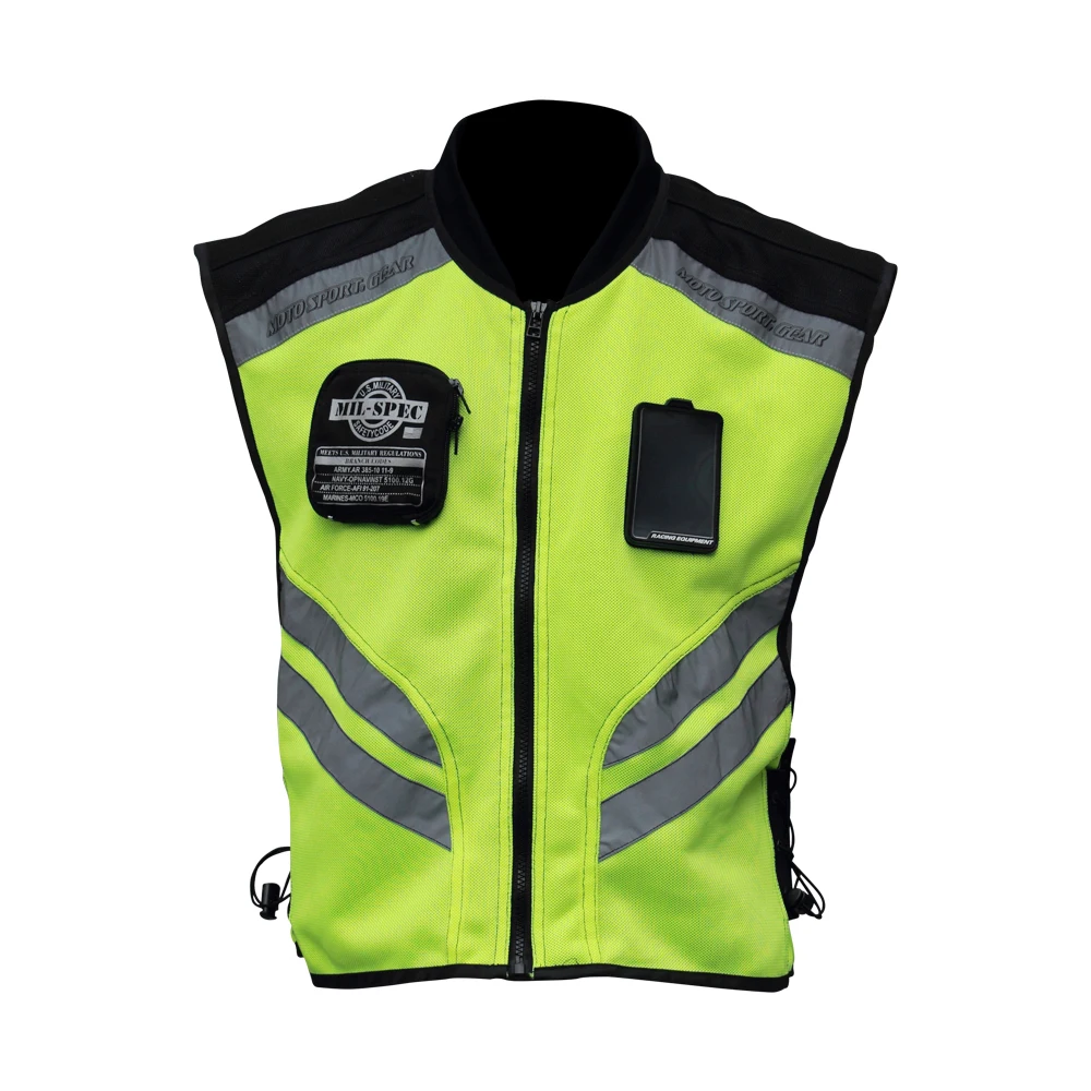 

Riding Reflective Vest MOTO Waistcoat Non-sleeve Clothing Motocross Off-Road Racing Vest Motorcycle Touring Night Riding Jackets