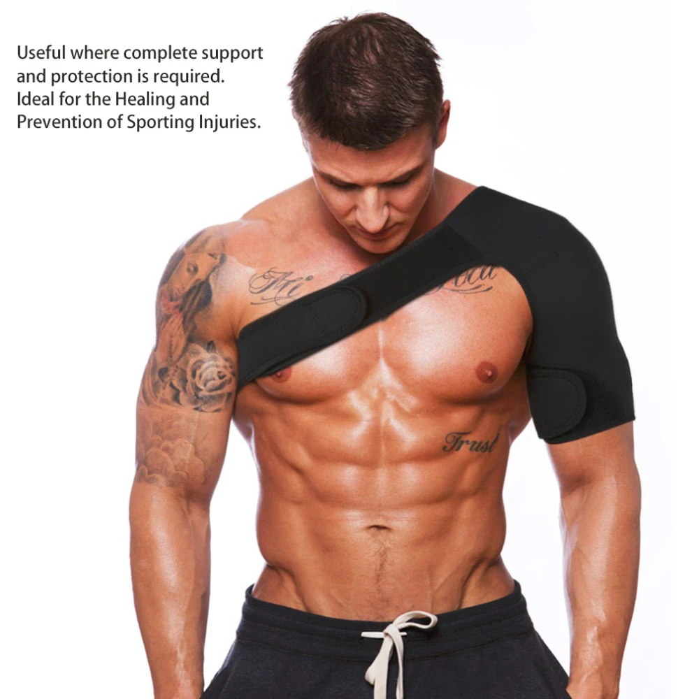 Фото Воздухопроницаемый бандаж для левого и правого плеч, защита плечевого бандажа для поворотных манжет, облегчения боли в плечах, тендинита №3