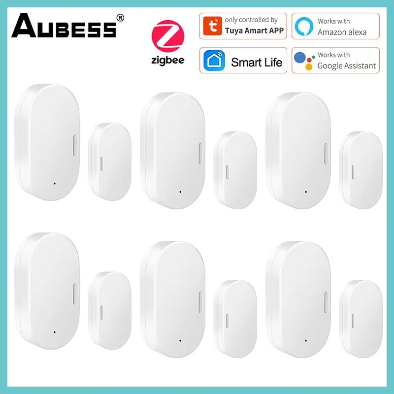 

Aubess Tuya Smart ZigBee Door Window Contact Sensor Smart Home Wireless Door Detectors Open/Close Smart Life APP Remote Alarm