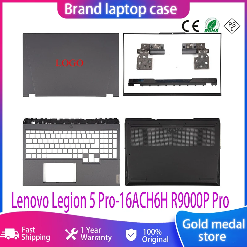 

New For Lenovo Legion 5 Pro-16ACH6H R9000P Pro 16 LCD Back Cover Front Bezel Hinges Palrmest Laptop Bottom Case 5CB1C09078