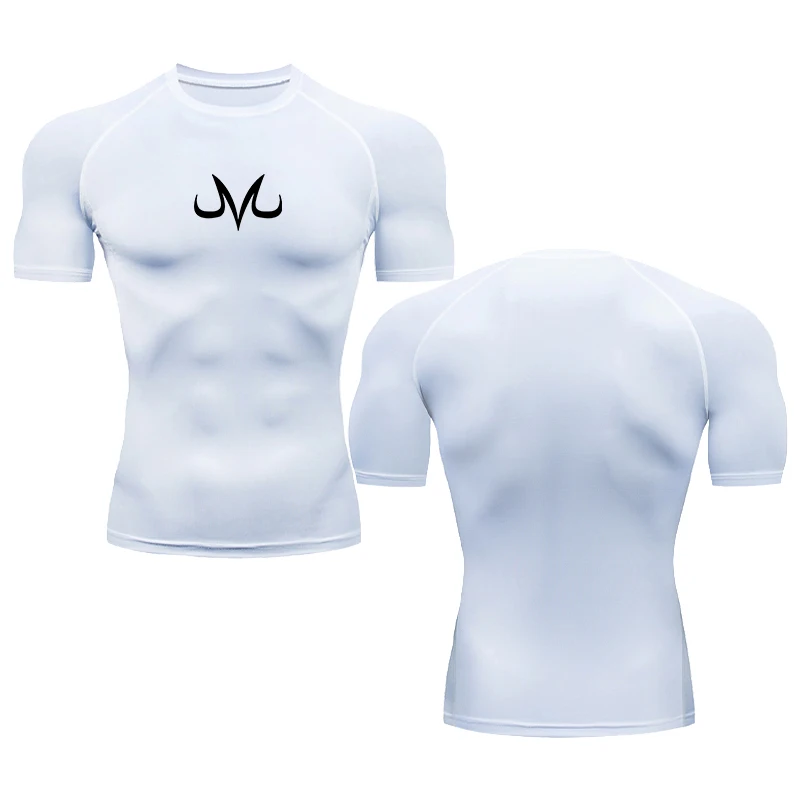 Футболка мужская компрессионная в стиле аниме быстросохнущая рубашка для