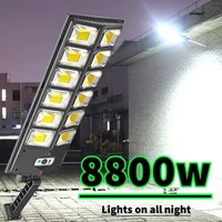 8800watts solar street light 15000mah outdoor solar lamp 504led bright sunlight pir motion sensor garden lighting remote control