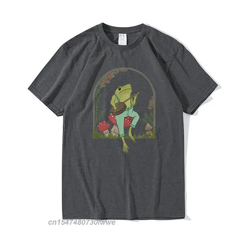 Хлопковая футболка в стиле Харадзюку с принтом лягушки | Мужская одежда