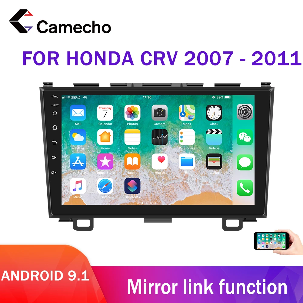 

Camecho Android 2Din Car Radio For Honda CRV 2007 - 2011 Multimedia Video Player DVD Stereo Radio GPS Navigation Audio Head Unit
