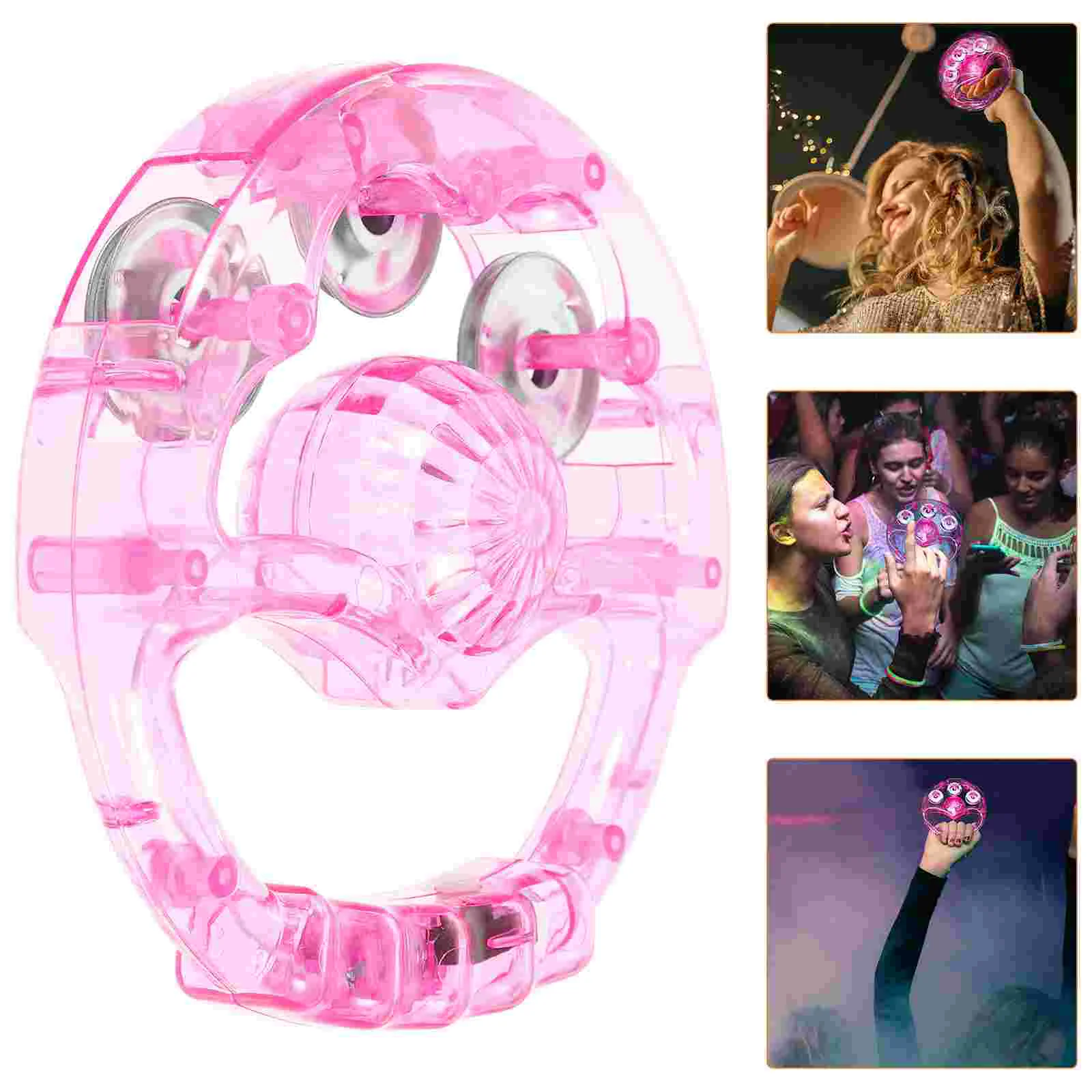 2 шт. флэш-бубни музыкальный инструмент светящийся мигающий пластиковый