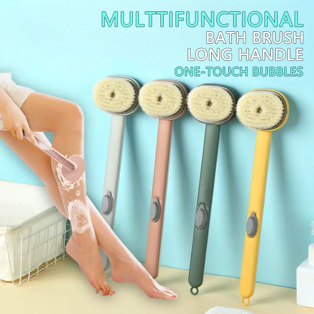 

Massage Detachable Back Body Cleaning Brushes Bath Scrubber Long Handle Liquid Bath Brush Bathroom Accessories