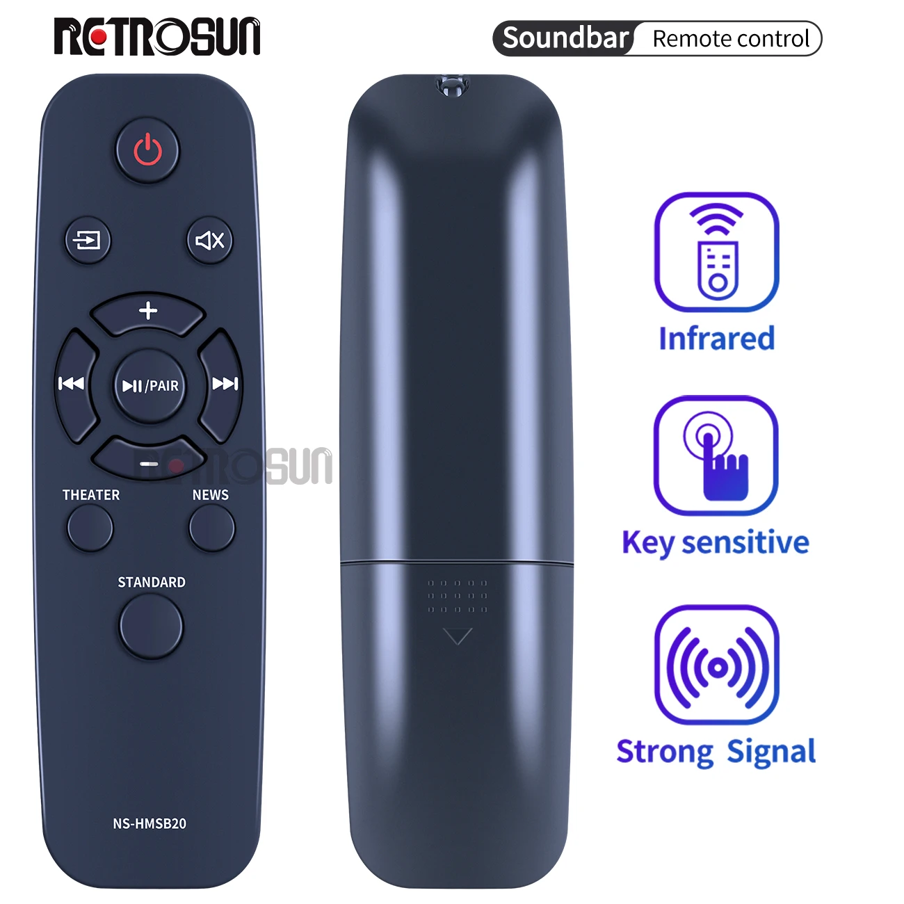 NS-HMSB20 New Remote Control fit for Insignia 2.0 Channel Mini Soundbar NS-HMSB20 NSHMSB20 NS HMSB20 Sound bar Remote