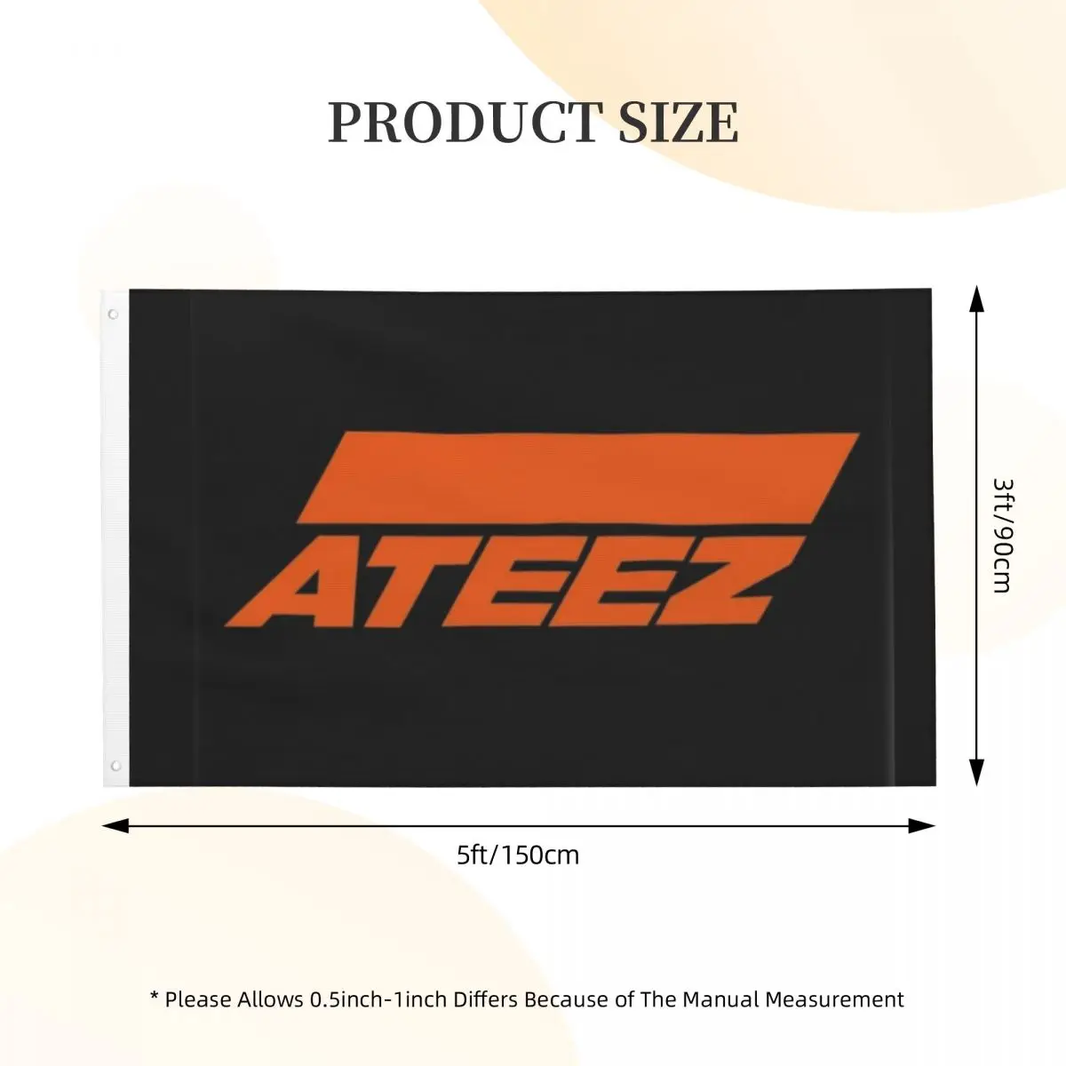 ATEEZ декор с флагами 3x 5FT винтажный декоративный устойчивый к выцветанию легкий