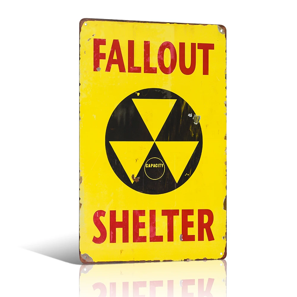 

Металлические оловянные плакаты Fallout укрытия для детской одежды, плакаты для бара, паба, клуба, кафе, мужской пещеры, домашний Настенный деко...