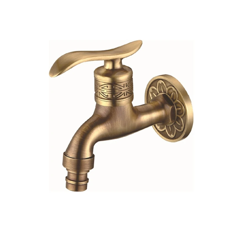 

4 Points External Thread Universal Antique Faucet Bathroom Wall-Mounted Outdoor Garden Hose Single Cold Faucet