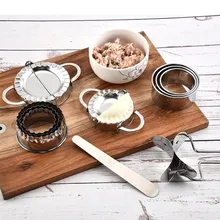 Jiaozi-moldes de acero inoxidable para Hacer bolas de masa, utensilio para hacer raviolis, accesorios de cocina