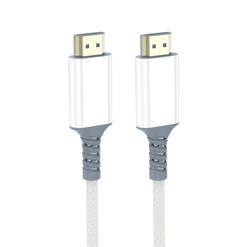 Фото Кабель HDMI 8K (1м/2м), белый, высокоскоростной, HDMI 2.1, для мониторов, телевизоров и проекторов, поддержка 8K при 60 Гц, хит продаж 2026 года №5