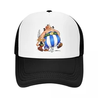custom anime asterix and obelix idefix baseball cap men women breathable trucker hat outdoor snapback caps sun hats