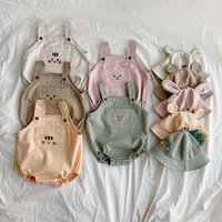 2022 autumn boys and girls baby cute bear baby children triangle bag fart baby sling jumpsuit