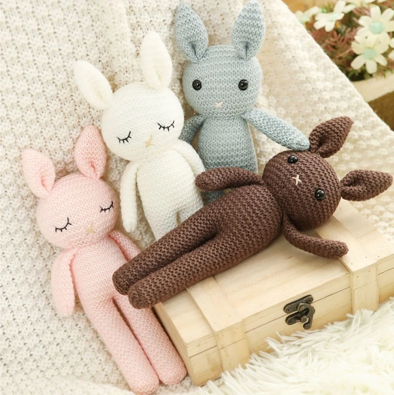 

Wool Knitting Rabbit Dolls Dolls Children‘s Comfort Dolls Rabbits Gifts For Couples Gift For Friends