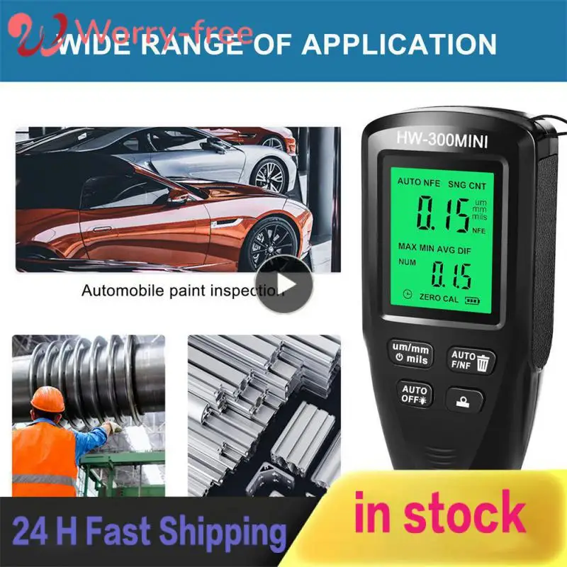 

High Precision Car Paint Film Thickness Tester 0-2000um Abs Auto Thickness Gauge F/n Probe Hw-300mini Car Paint Tester Portable
