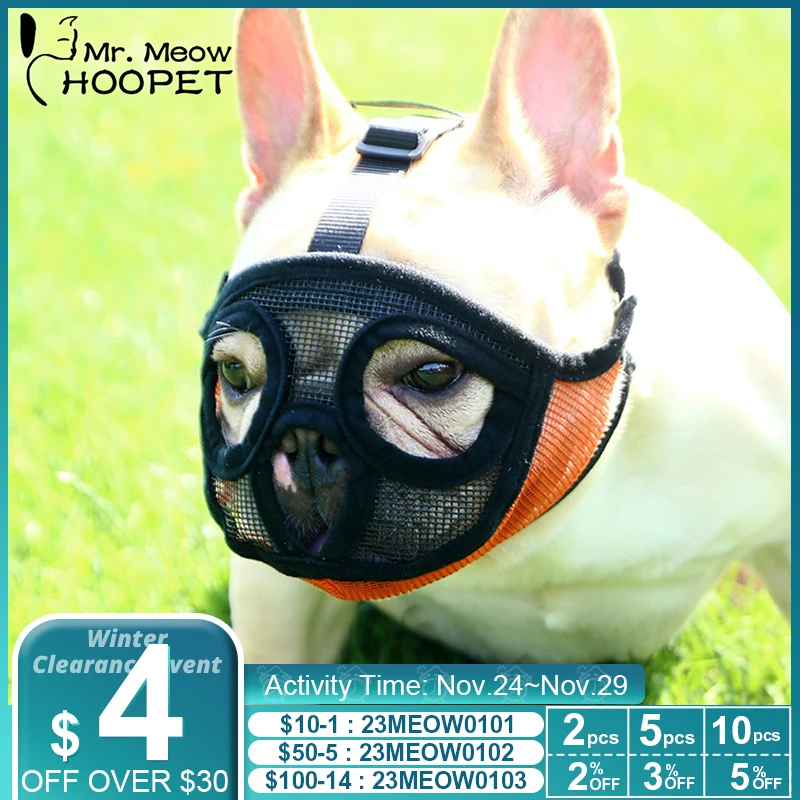 

Hoopet корзина для мелких собак, французского бульдога, намордник для собак, мышь, воздухопроницаемая намордница для собак, поводок, товары для...