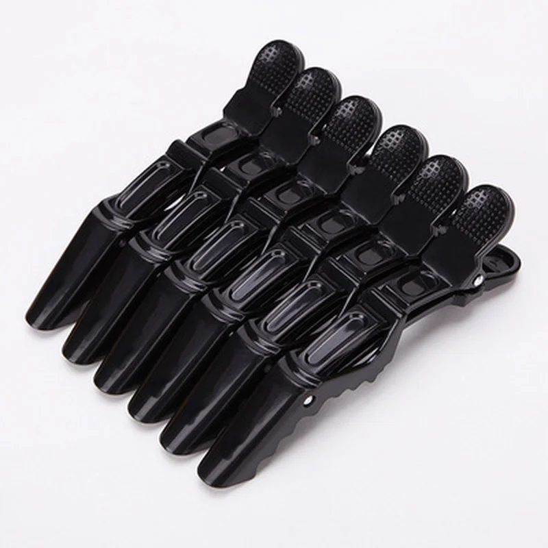 

Sdotter 6Pcs/Lot Plastic Hair Clip Hairdressing Clamps Claw Section Alligator Clips Grip Barbers for Salon Styling Hair Accessor