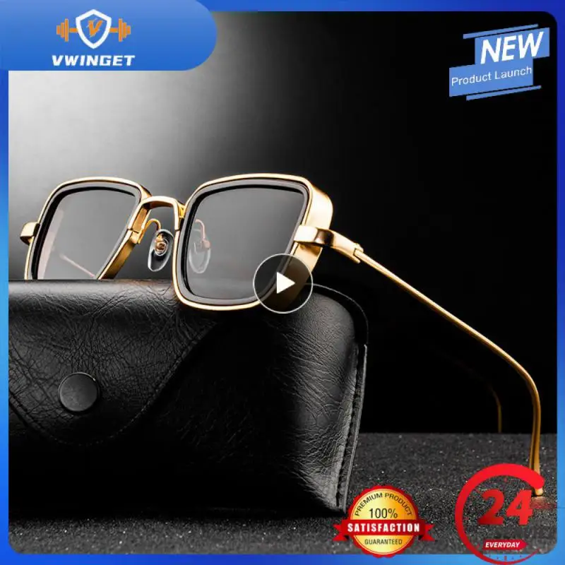 

Солнцезащитные очки в золотистой оправе Uv400, для вождения, летние, большие, с защитой от ультрафиолета