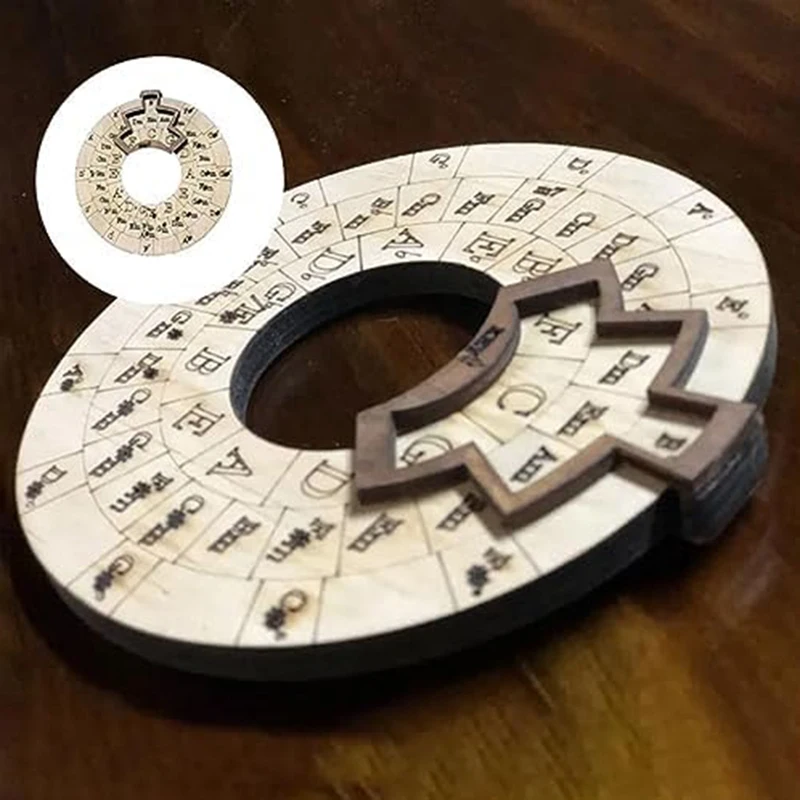 

Wooden Circle Of Fifths Music Chord Wheels Wooden Melody Tool,Chord Wheel For Decoration