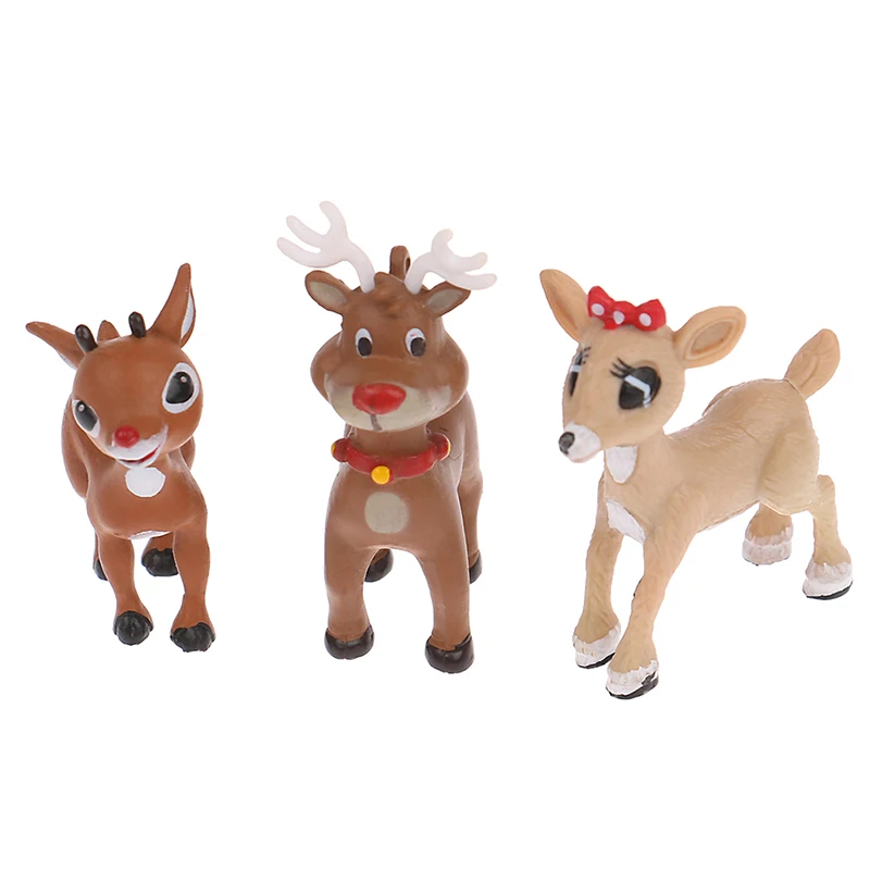 

Dollhouse Miniature Simulation Christmas Elk Model Toys Phone Case DIY Accessories Decoration Dollhouse Home Decor