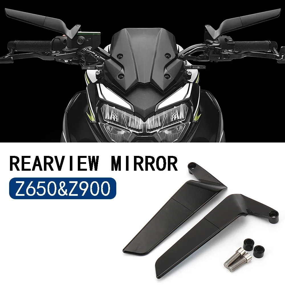 

Зеркало для мотоцикла Kawasaki Z650 Z900, аксессуары Z 650 Z 900, 2021-2023Winglets, регулируемые зеркала, мотоциклетные M раздражители