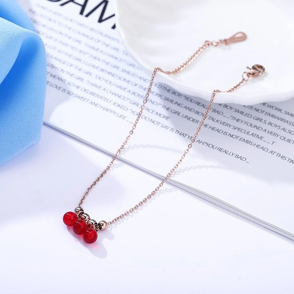 

Подвеска с имитацией Красного граната для женщин и мужчин, новые модные креативные Аксессуары для пляжа и ног, ювелирные изделия для пар