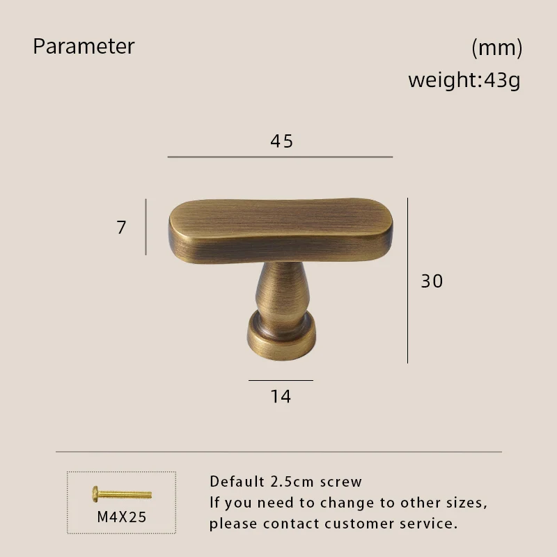 

Латунные ручки Dooroom T-образные