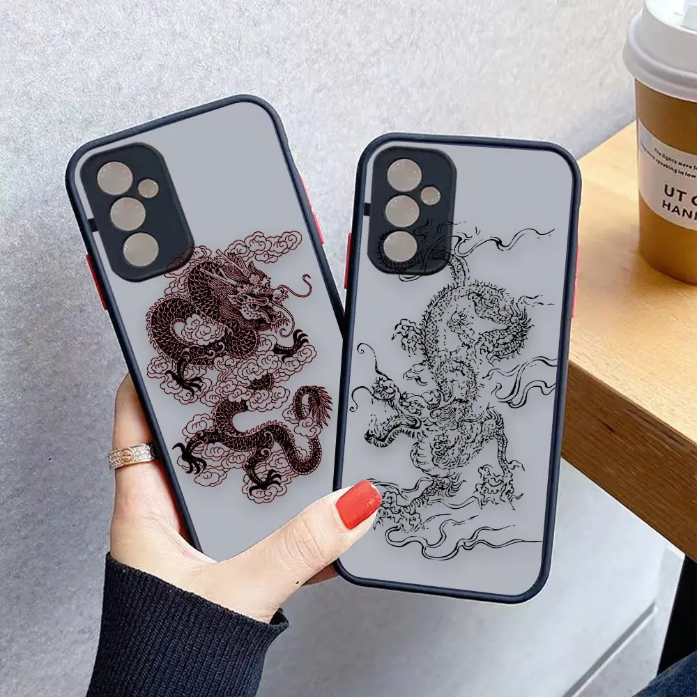 

Chinese Dragon Cover Shockproof Case For Samsung M52 M33 M32 J2 J5 J7 J6 PLUS J4 J8 Coque M10 M20 M23 M30S M31 M51 M62 5G Case