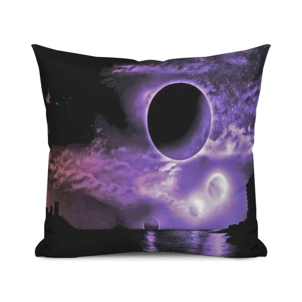 

Moon-scenery-printed-sofa-creative-square Cushion Cover Sofa Car Waist Throw Pillow-25x25~70x70cm