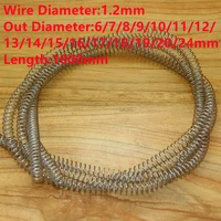 1pcscustom 1 meter long extension compression springs1 2mm wire dia 67891011121314151617182024mm out dia1000mm