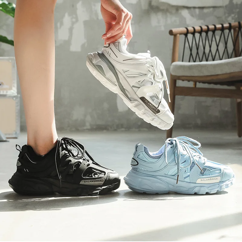 

Paris three Generations dad shoes TRACK series three generations 2022 new autumn winter sports casual shoes net shoes breathable