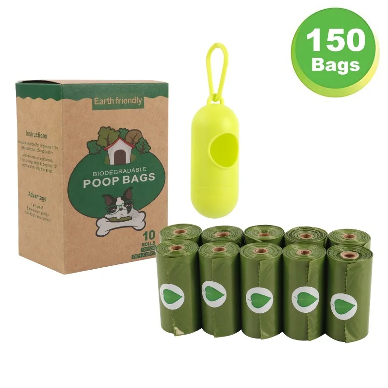 

EPI Dog Poop Bags Eco-Friendly Biodegradable Dog Waste Bag Dispenser Degradable Pet Garbage Litter Bag Box Outdoor Supplies