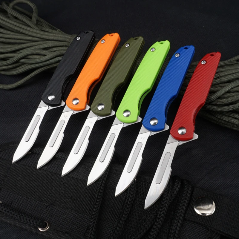

Folding Knife Mini Scalpel Bearing Pocket Knife Replaceable Blade 23.24 Art Engraving Straight Knife Survival Knife
