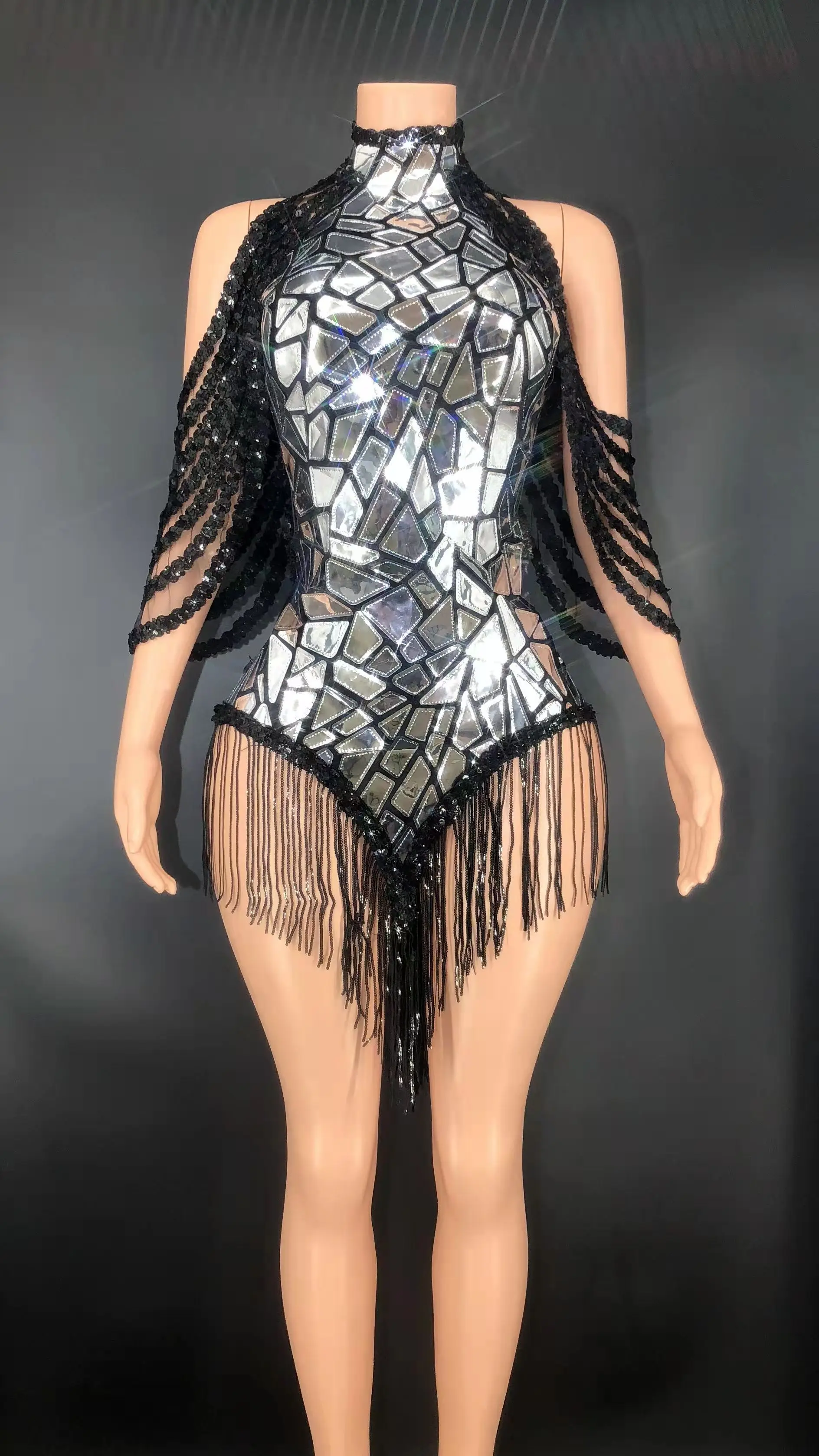 Черная сценическая одежда для ночного выхода сценический наряд Drag Queen 2022