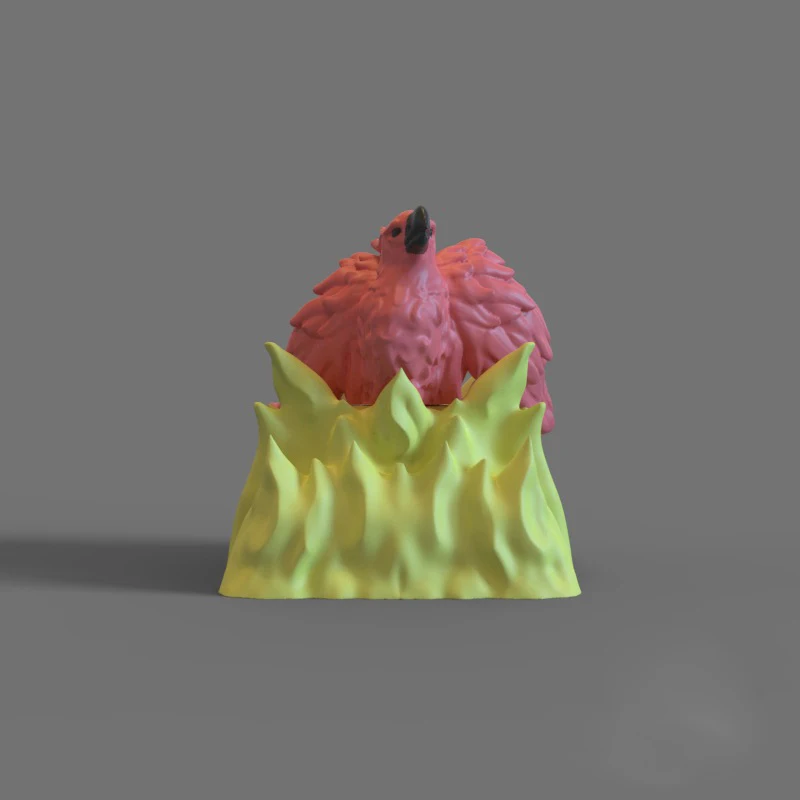 

Pink Phoenix Keycap 3D Personalized Resin Handmade Customization Game Mechanical Keyboard R4 ESC Cross Axis Keycap