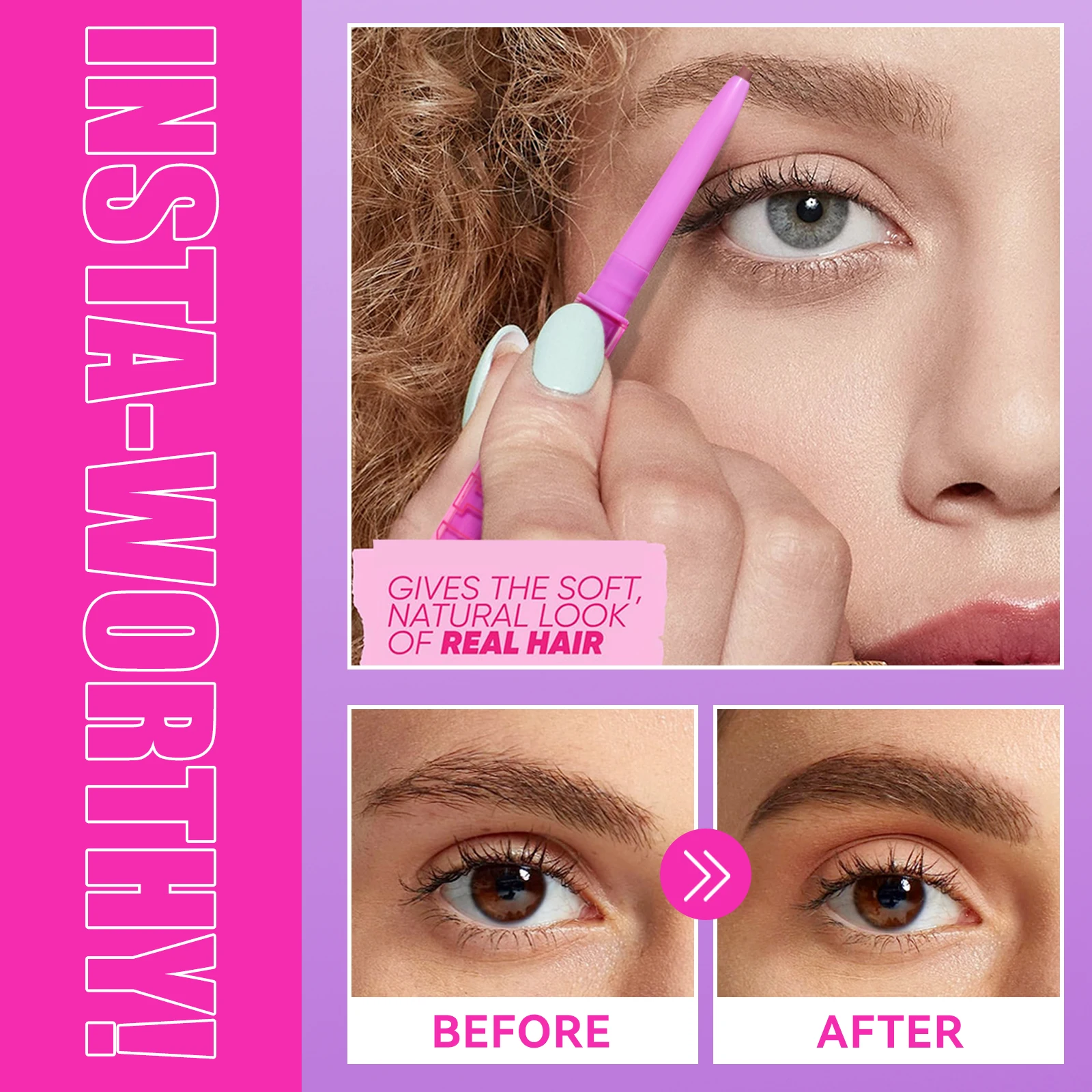 Двойной тонкий карандаш для бровей ulтара создает желаемое изображение