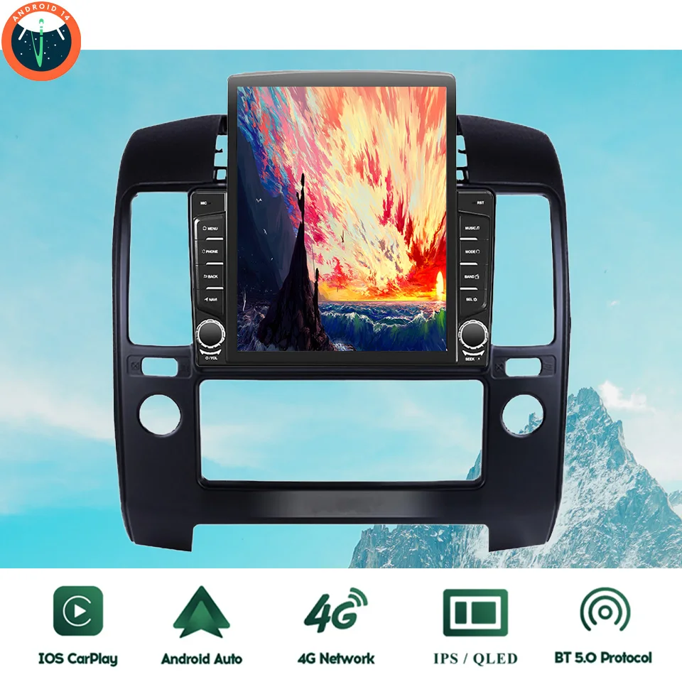 

Android 14.0 8G + 128G Автомобильный радиоприемник Стерео Видео Аудио Мультимедийный DVD-плеер для Nissan Navara 2006-2012 GPS-навигация Головное устройство